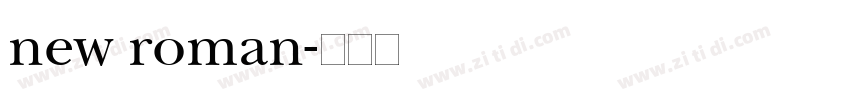new roman字体转换